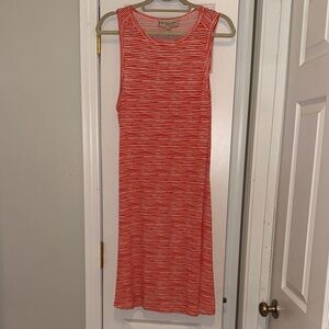 Philosophy Orange and White Striped Midi Dress